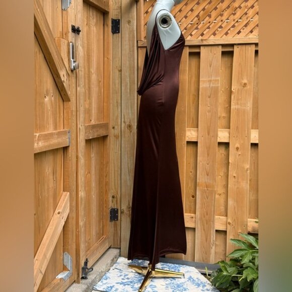 🆕 RAT & BOA 🧿 NWOT Deia Slinky Little Brown Jersey Dress, Sz XS US 2 - Picture 6 of 15